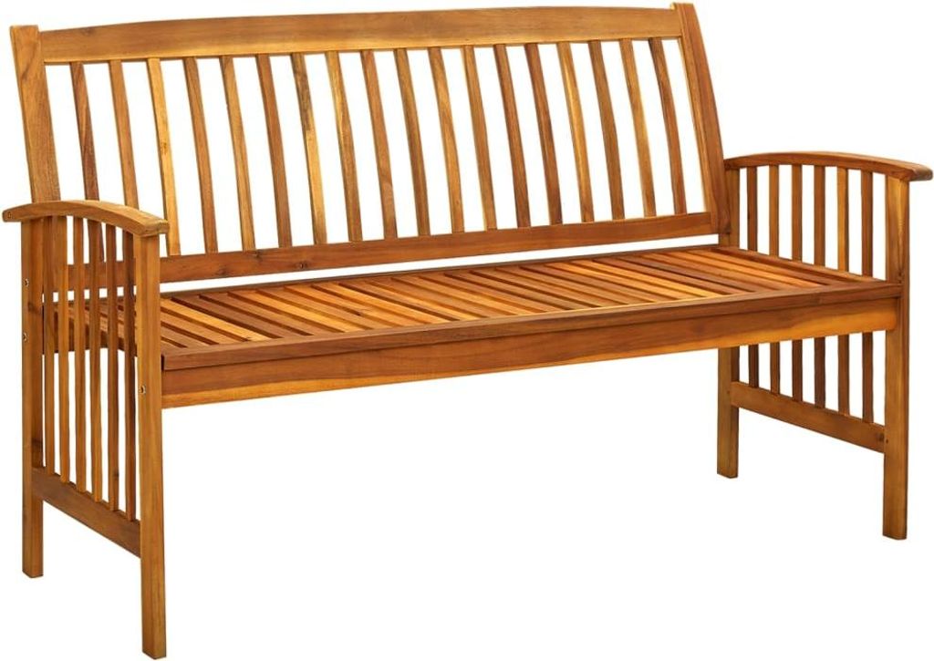 vidaXL Gartenbank mit Kissen 147 cm Massivholz Akazie
