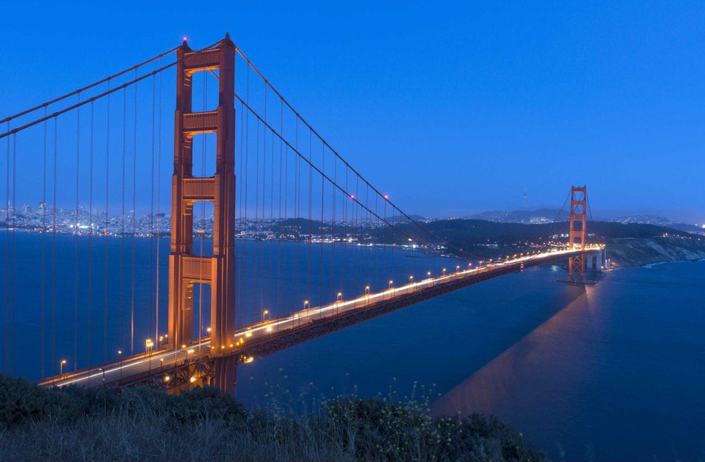 hansepuzzle 24339 - Golden Gate Bridge Puzzle, 500 Teile, Reisen, 46,0 x 30,0cm mit hochwertiger Aufbewahrung, Kartonbox & Beutel