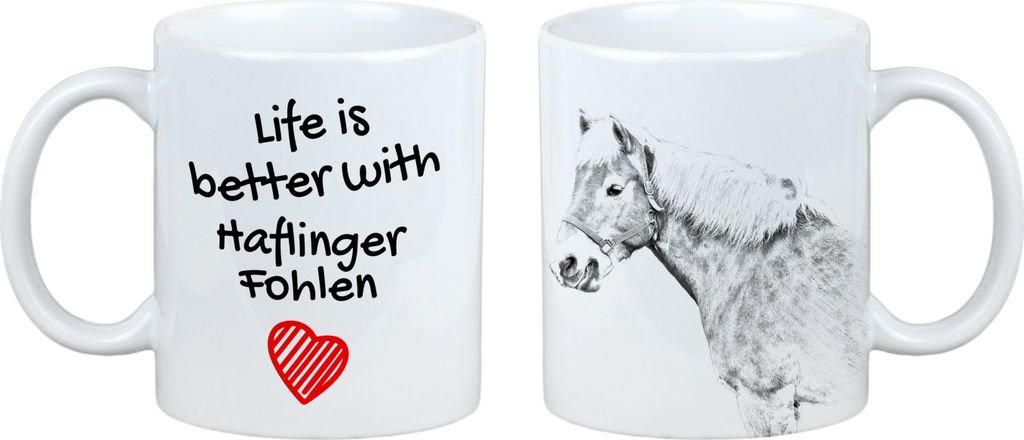 Haflinger Fohlen - Tasse mit Pferd, Tasse mit Bild, personalisiertes Geschenk der Marke Art-Dog