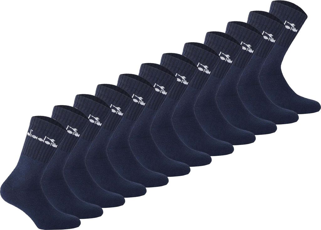 Diadora Uni Tennissocken - 12er Pack, Logo Dunkelblau 39-42