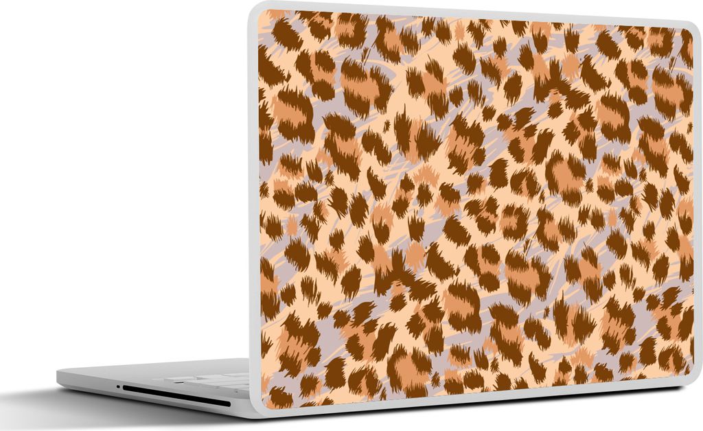 MuchoWow Laptop Aufkleber Sticker Cover Tierdruck - Panther - Braun - Muster 30x21 cm - Sticker für Laptop - Selbstklebend