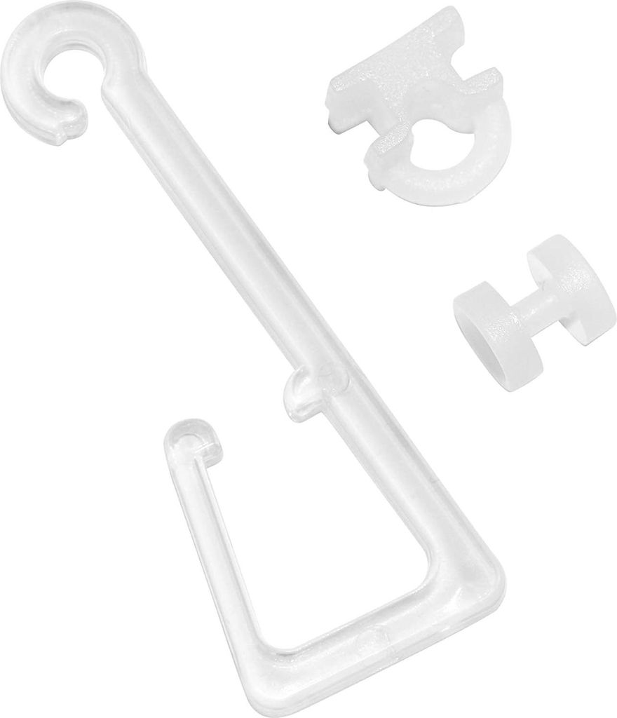 Haken für Vorhänge mit Ösen - Set von 10 Polyresin-Haken