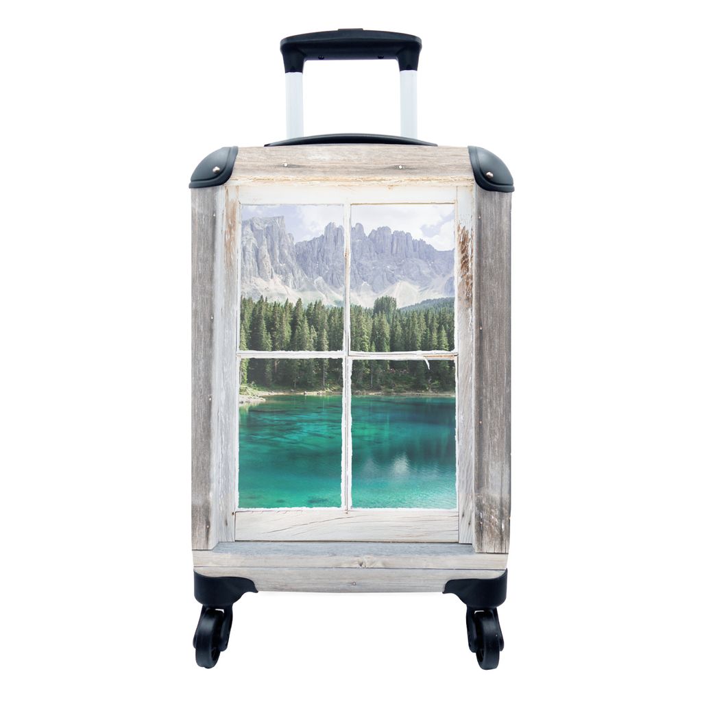 MuchoWow Koffer Handgepäck Trolley Rollkoffer Kleine Reisekoffer mit 4 Rollen - Aussicht - Italien - Berg - Cabin Size < 55x40x23 cm & 55x40x20 ...