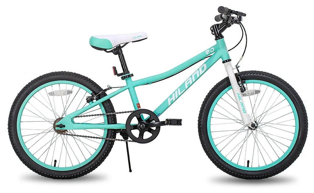 Kinder Mountainbike - 50 cm Laufräder - Singlespeed - zwei Handbremsen - mit Ständer - für Jugendliche ab 14 Jahren - Grün