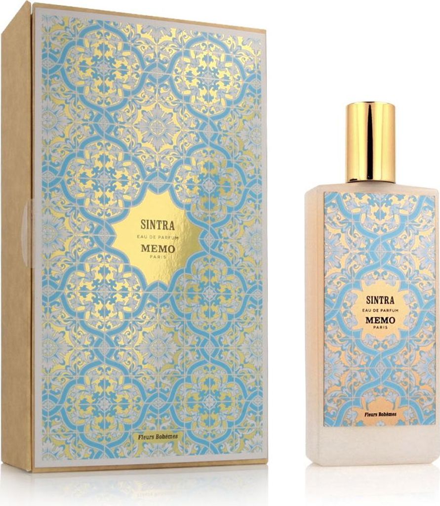 A perfume bottle and its box are displayed side-by-side against a white background.