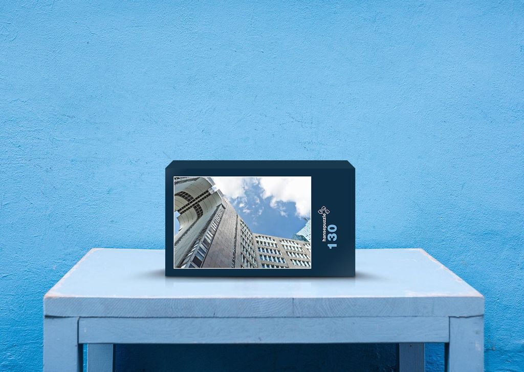 hansepuzzle 86107 - Modern Puzzle, 130 Teile, Gebäude, 28,7 x 20,0cm mit hochwertiger Aufbewahrung, Kartonbox und wiederverschließbarem Beutel