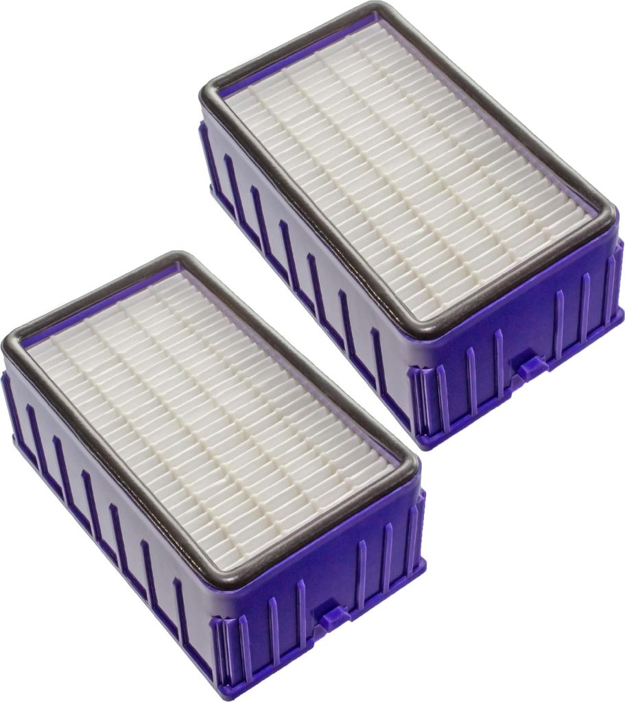 vhbw 2x Staubsaugerfilter kompatibel mit Dyson DC-11, DC11 Allergy Staubsauger - HEPA-Nachmotor-Filter Weiß Lila