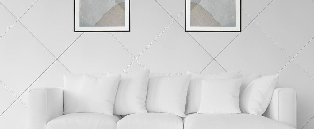 DECCART | 3D Stěnové panely | Bílé | Lamely na desce | Obrázek produktu 