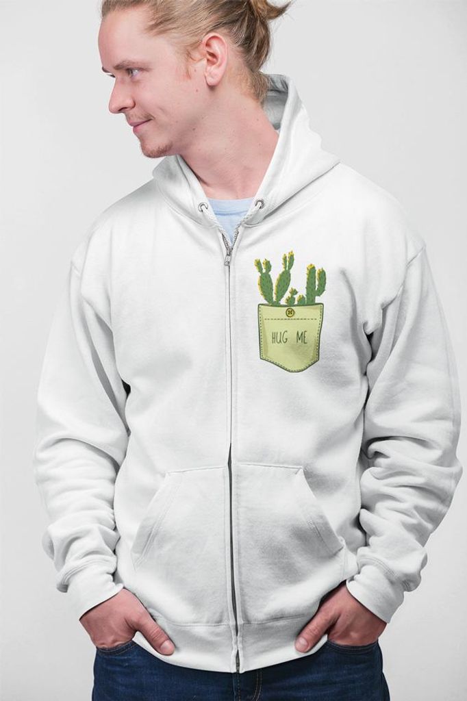 D&B Uni Hoodie ZIPPO00005 Cactus Weiß-Größe 2XL