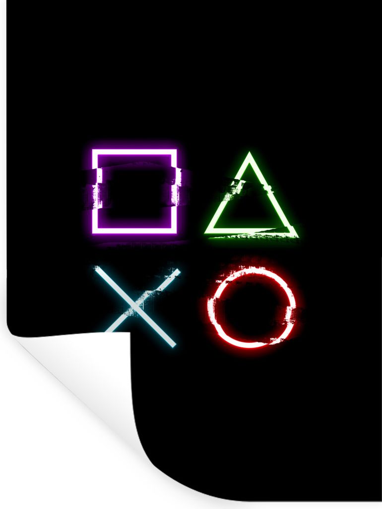 MuchoWow Wandtattoo Wandsticker Wandaufkleber Spiele - Konsole - Tasten 60x80 cm Selbstklebend und Repositionierbar - Repositionierbar - Wasser a...