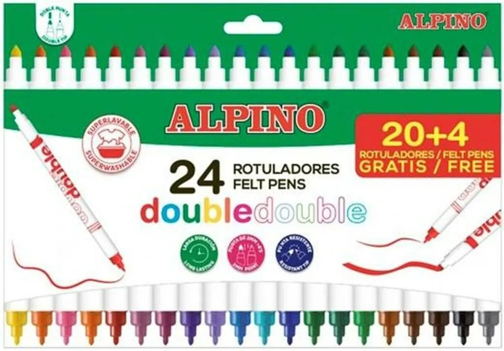 Crayons de Couleur Fins Alpino 24 Couleurs : Fini les Mines qui Cassent !
