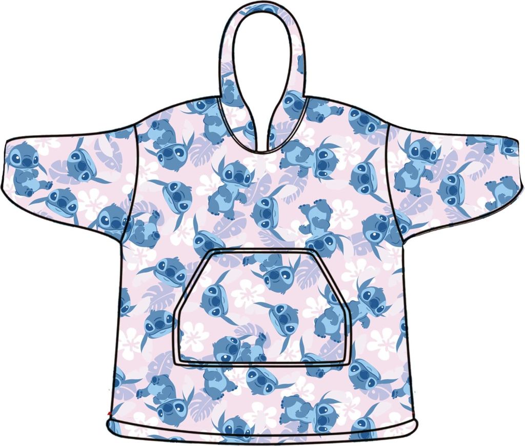 Disney Lilo & Stitch Hoodie Fleece-Decke Flower, 7 - 14 Jahre