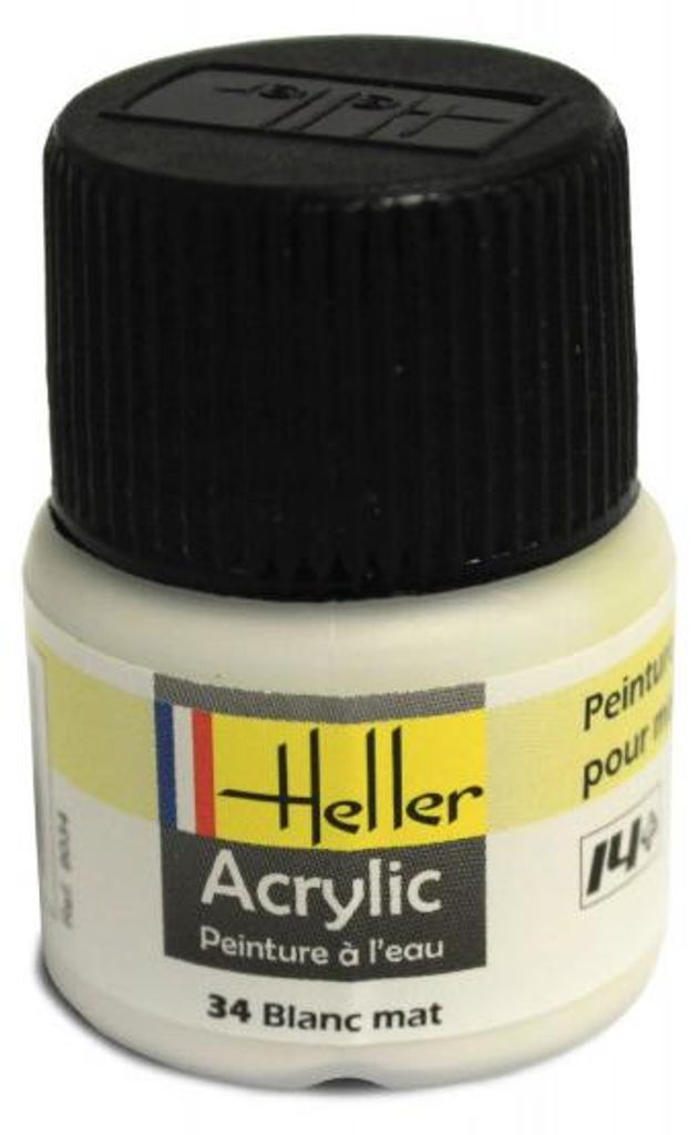 Heller 9034 -  Peinture Acrylic 034 blanc mat, 12ml - Neu Produktbild 