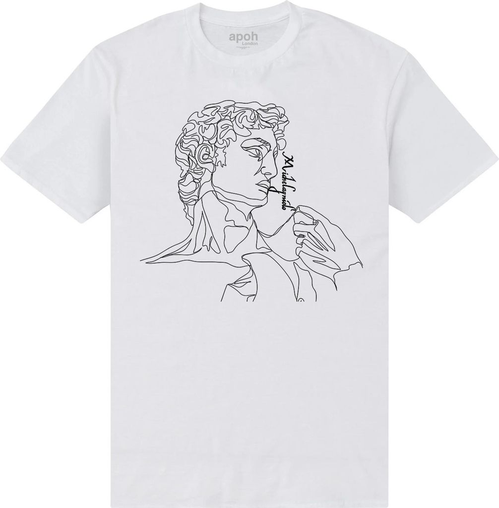 Apoh - "Michelangelo" T-Shirt für Herren/Damen Uni PN476 (M) (Weiß)