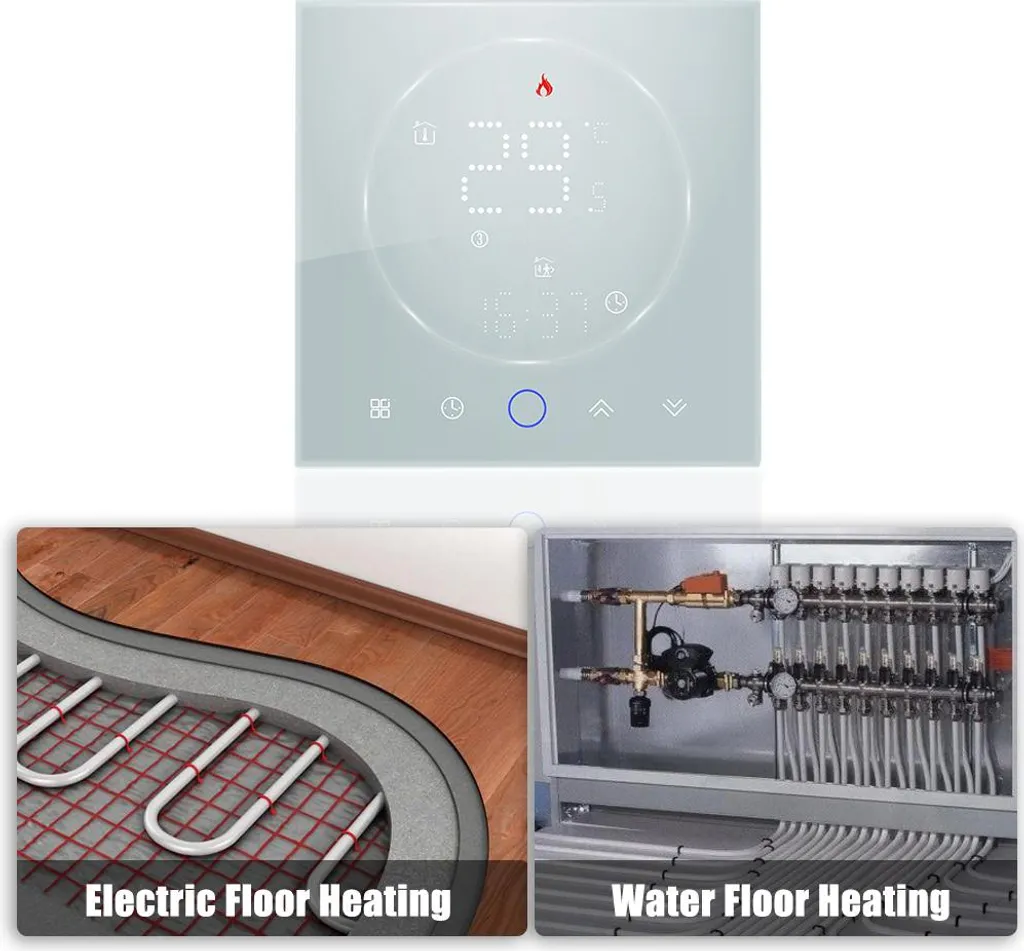 Régulateur de température mural intelligent et programmable eau 3A - 3