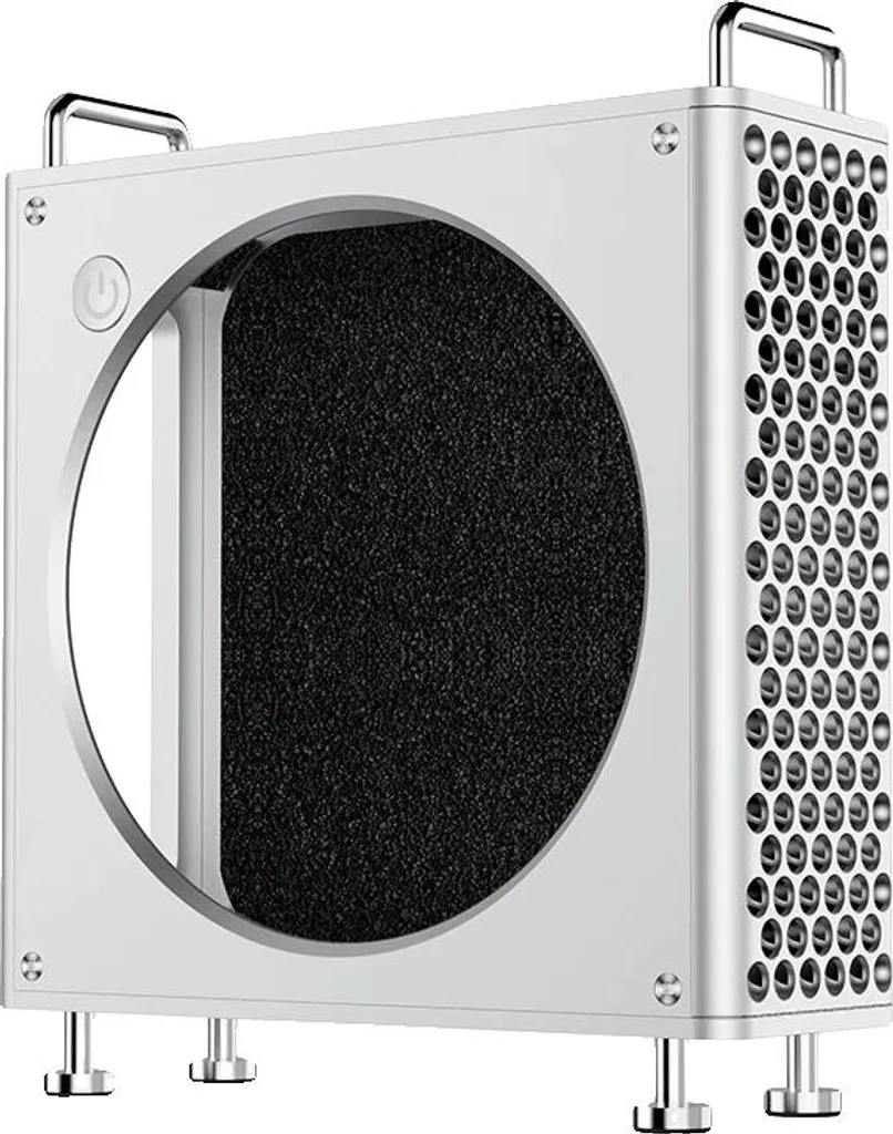 Support Boîtier Mac Mini pour bureau - Refroidissement alu actif QT01