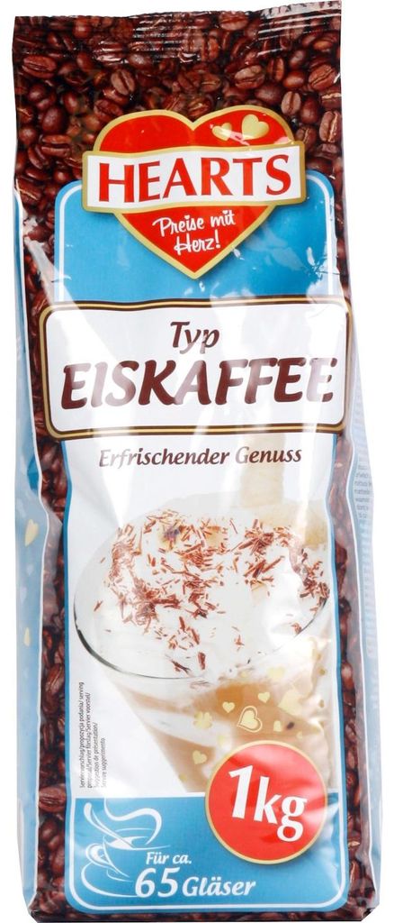 HEARTS Eiskaffee 1kg Instantgetränk Pulver für Sommer Produktbild 
