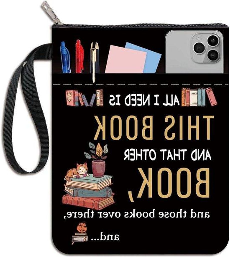 Kat Mouw Paperbacks mit Rits und Mouwzak in Schwarz mit Muster