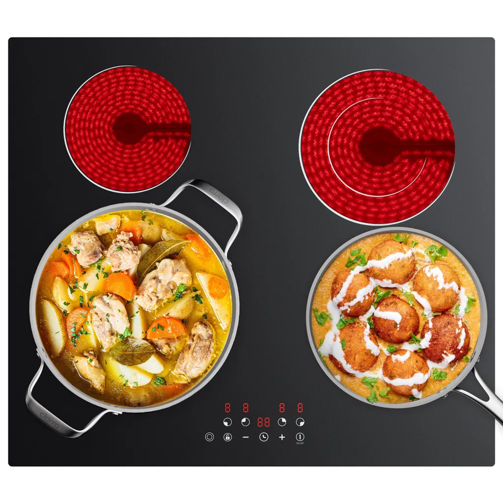 Table de Cuisson Vitrocéramique 4 Foyers 60cm Encastrable CDV 6600W