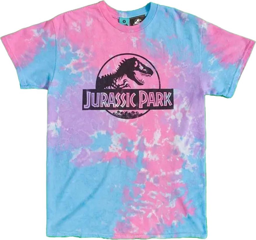 Jurassic Park - T-Shirt für Herren/Damen Uni, Logo TT1007 (XXL) (Pink/Blau)