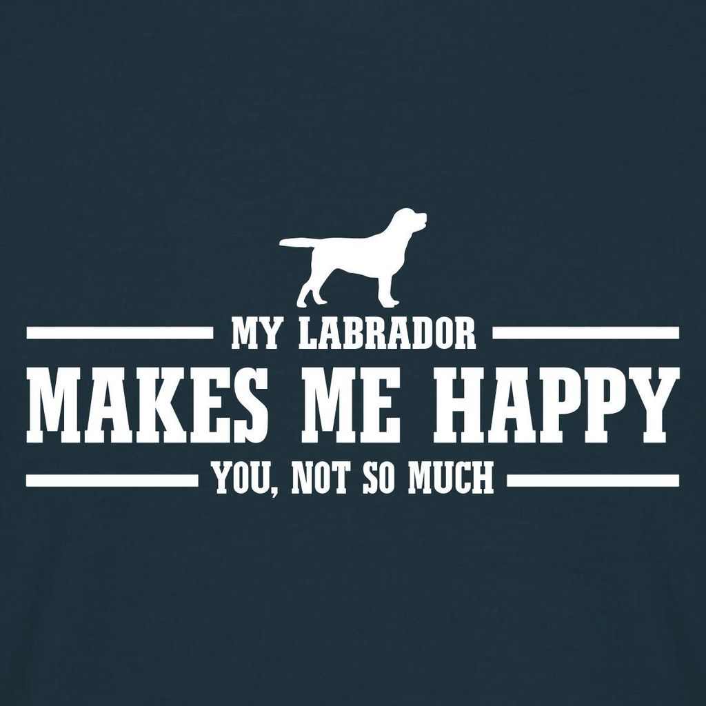 Spreadshirt Labrador Macht Glücklich Hundebesitzer Witzig Männer T-Shirt, M, Navy
