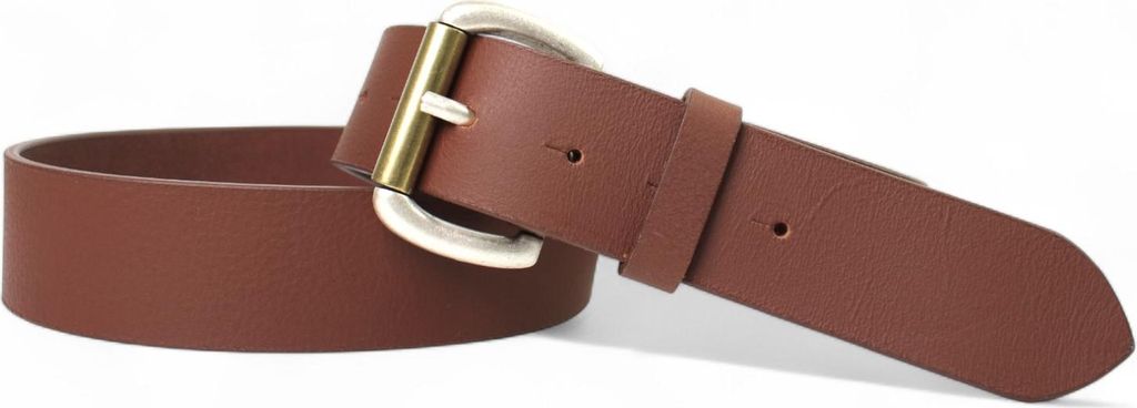 FRONHOFER Herren Ledergürtel Rollschnalle bicolor, Büffelleder, echt Leder, 4 cm