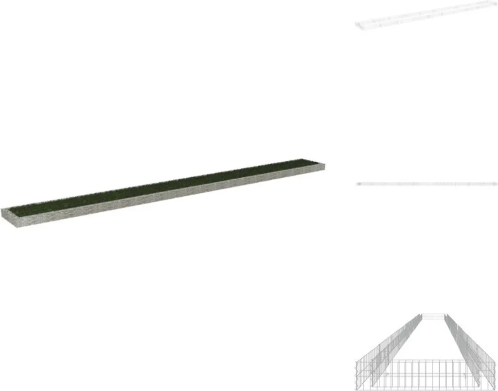 Jardinière en Gabion Métallique 10m Acier Galvanisé Plateau de Jardin