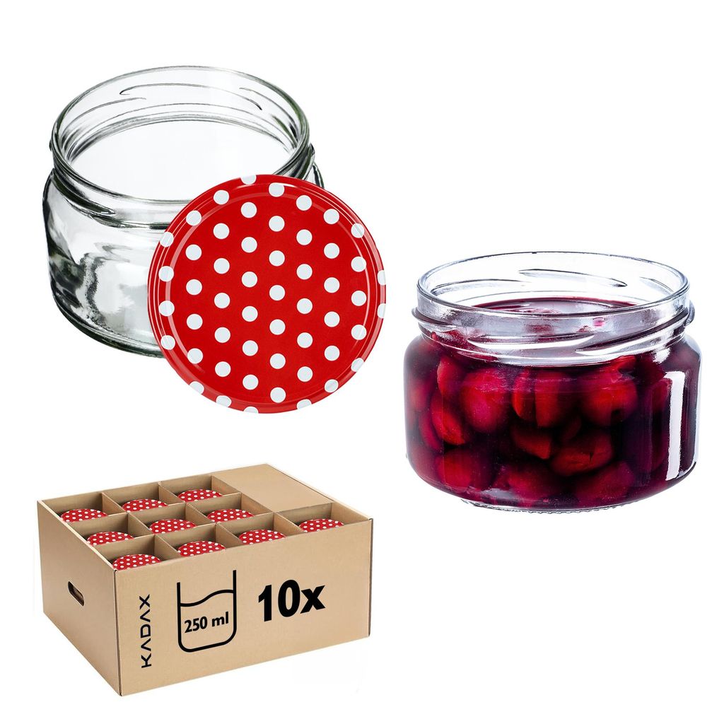 KADAX kleine Einmachgläser 250 ml, Marmeladengläser mit Deckel, Luftdichte Gläschen zum Verschenken
