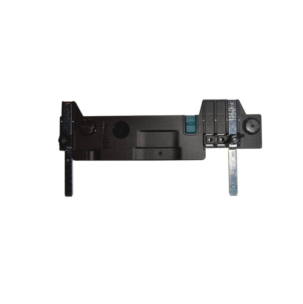 A black guide rail adapter is shown against a white background.
