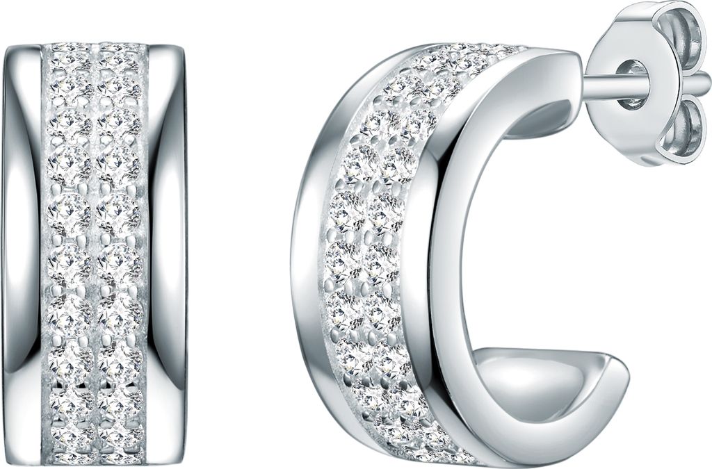 Rafaela Donata Creolen Sterling Silber Zirkonia 50110059