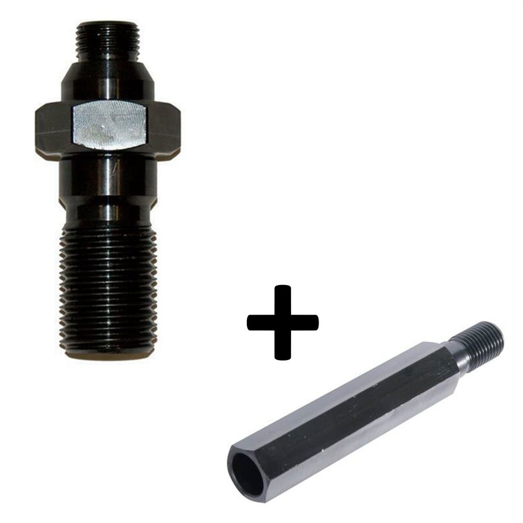 1 1/4 Zoll Verlängerung Länge - 400 mm + Adapter 1 1/4" auf 1/2"