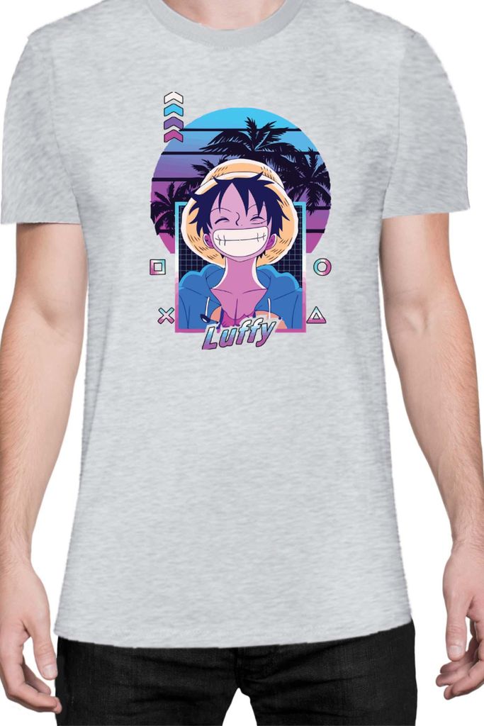 Herren T-Shirt Manga Japan Anime Comics Animation One Manga Piece Anime 0022, Man L / Grau