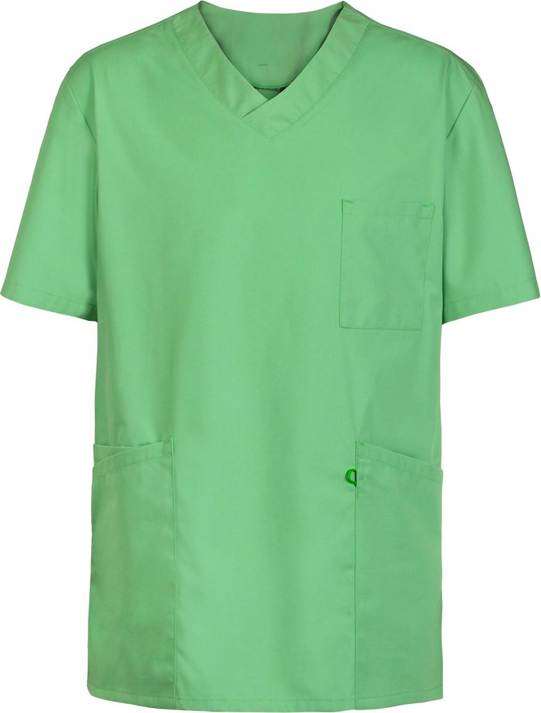 Greiff CARE uni Schlupfkasack Kurzarm V-Neck Regular Lindgrün 4XL