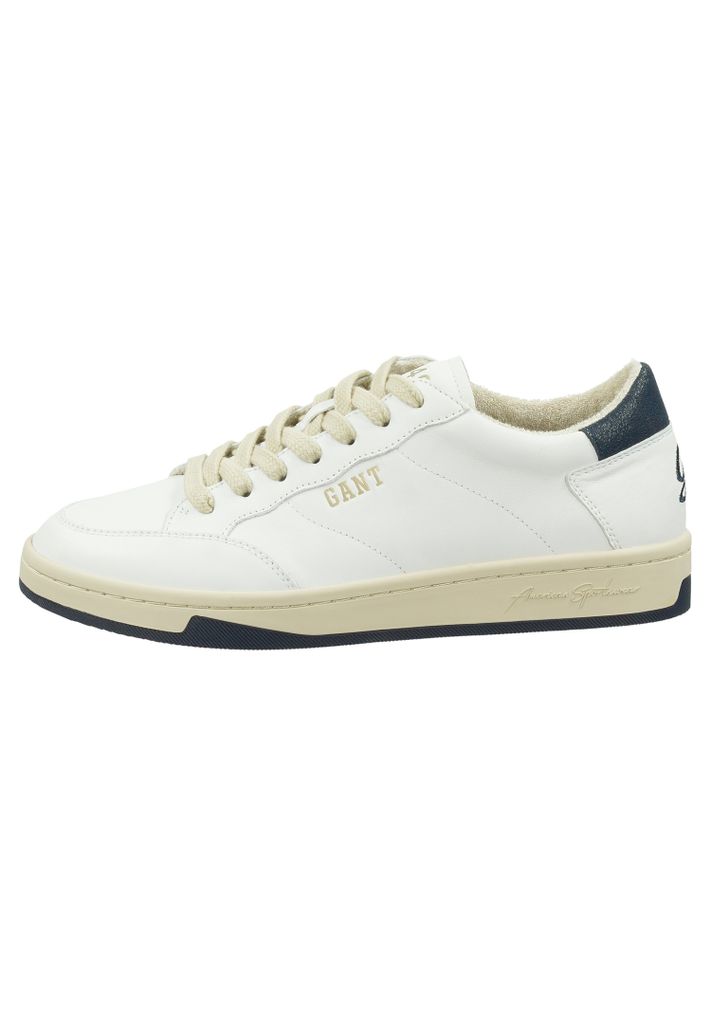 Gant Herren Sneaker Prepus Leder 29631682 G222 Weiss Blau, Schuhgröße:40 EU