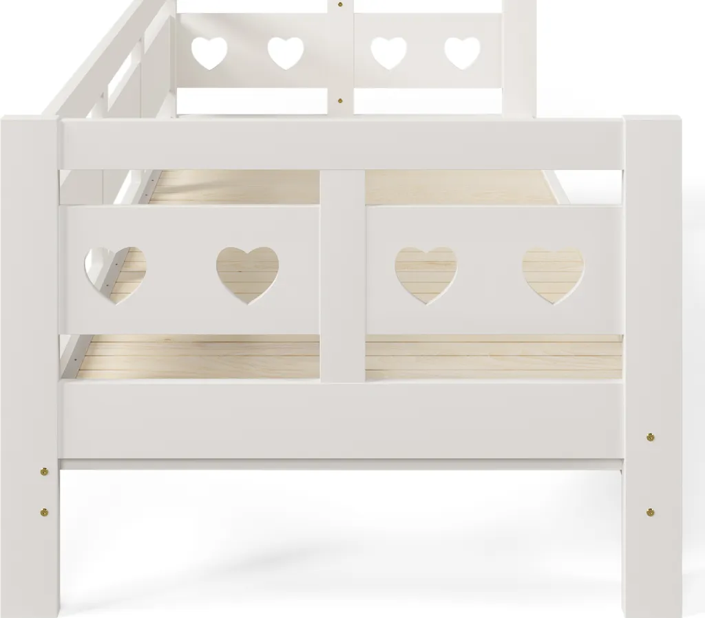 Lit d'appoint extensible blanc 90x190 cm idéal pour chambre d'amis - 21
