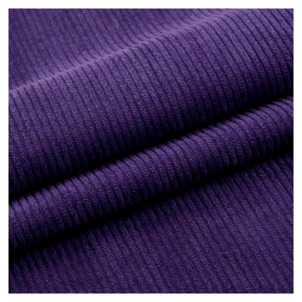 Cordstoff, Polsterstoff, 100 x 155 cm, Polyester, weicher Breitcord für Vorhänge, Wohnzimmer, Bekleidung, Sofakissen, Basteln, Sitzkissen, Lila