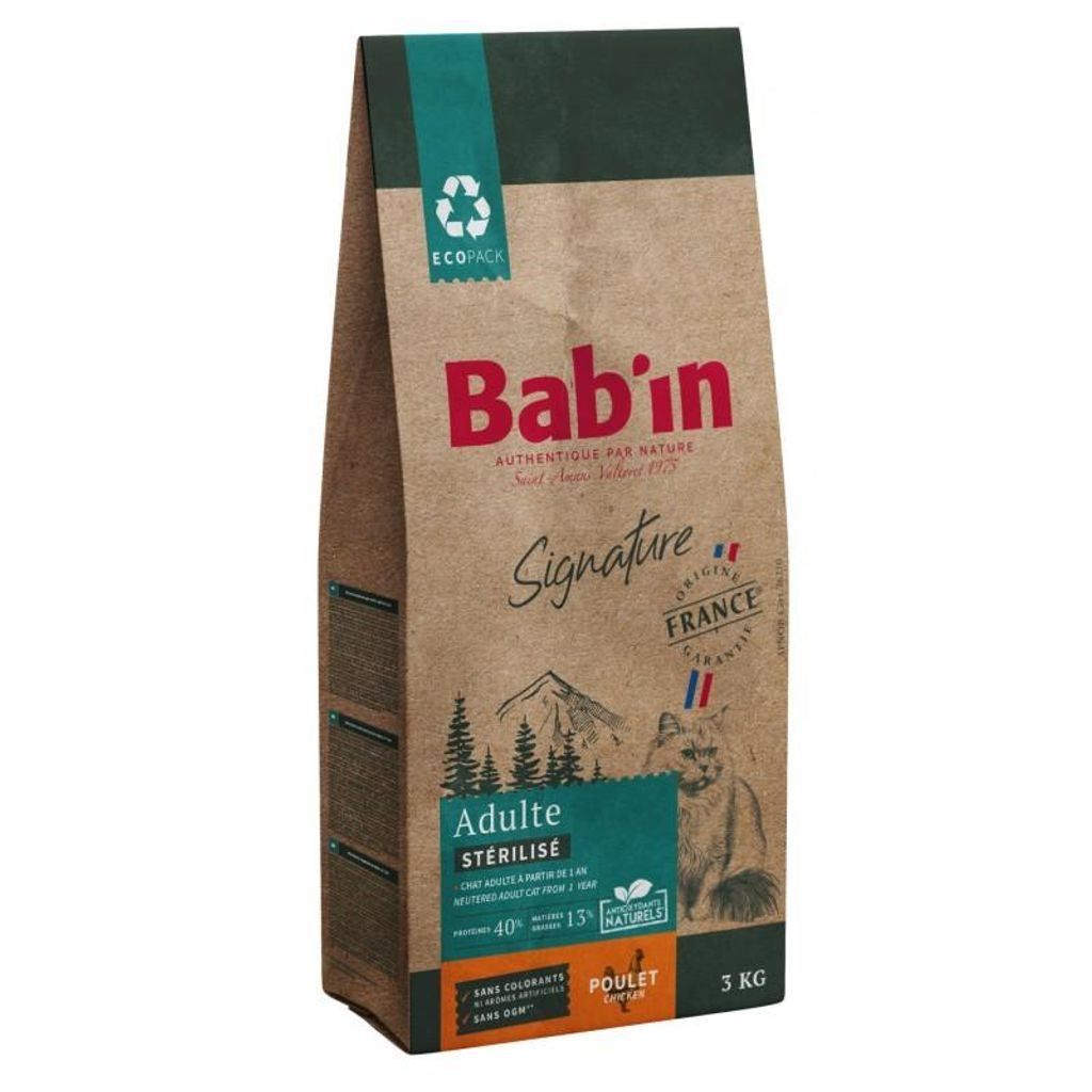 Bab'in Signature kastriertes, ausgewachsenes Huhn 3kg für Katzen