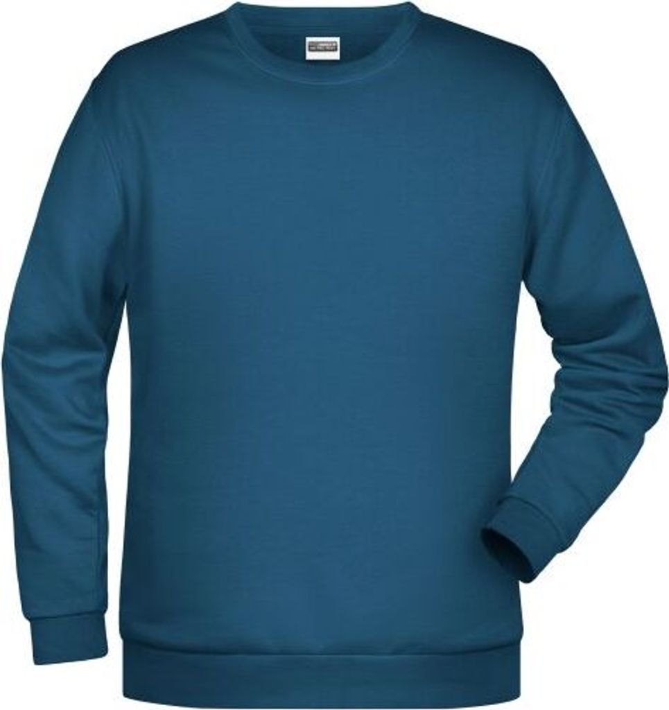 Klassisches Rundhals Sweatshirt für Herren petrol, Gr. S