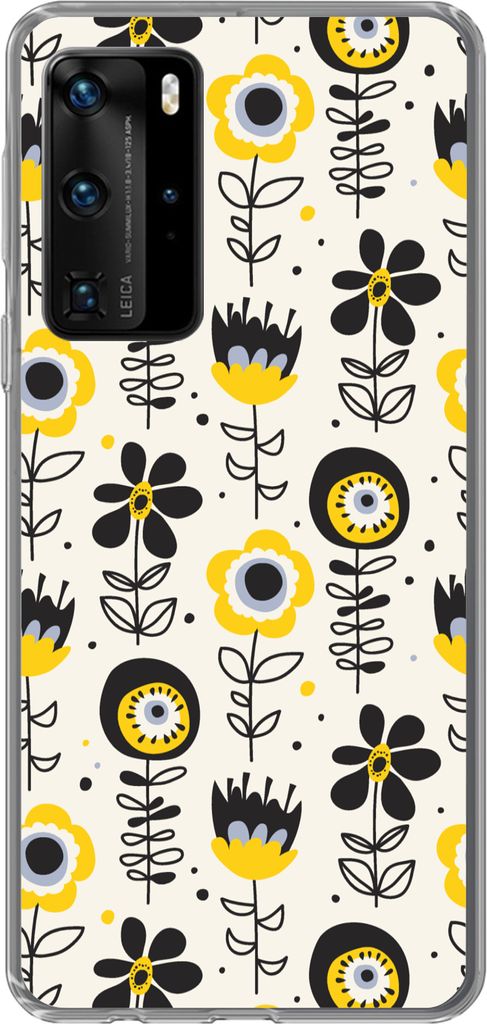 MuchoWow Handyhülle Schutzhülle Hülle für Telefoonhoesje Huawei P40 Pro Mädchen - Blumen - Muster - Mädchen - Kinder - Kinder Silikon Softc...