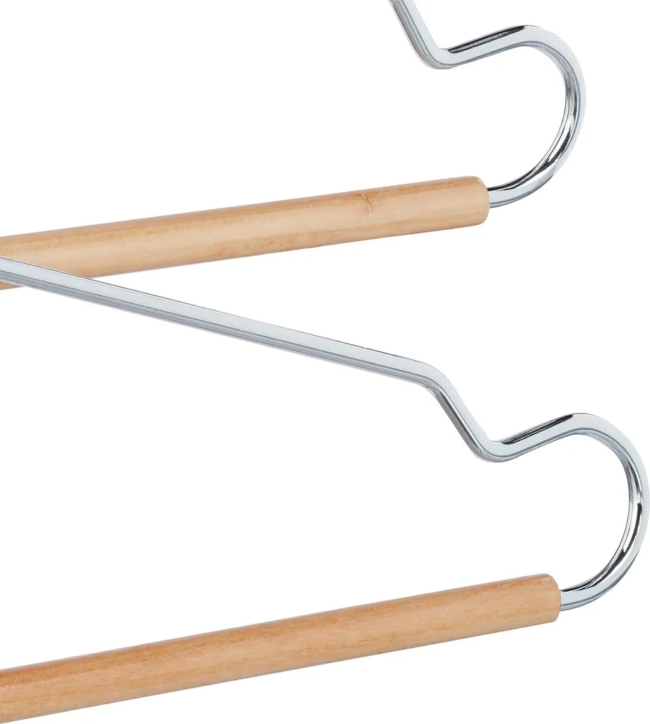 Optimisation dressing : Cintre multiple 4 niveaux en bois de lotus x2 - 4