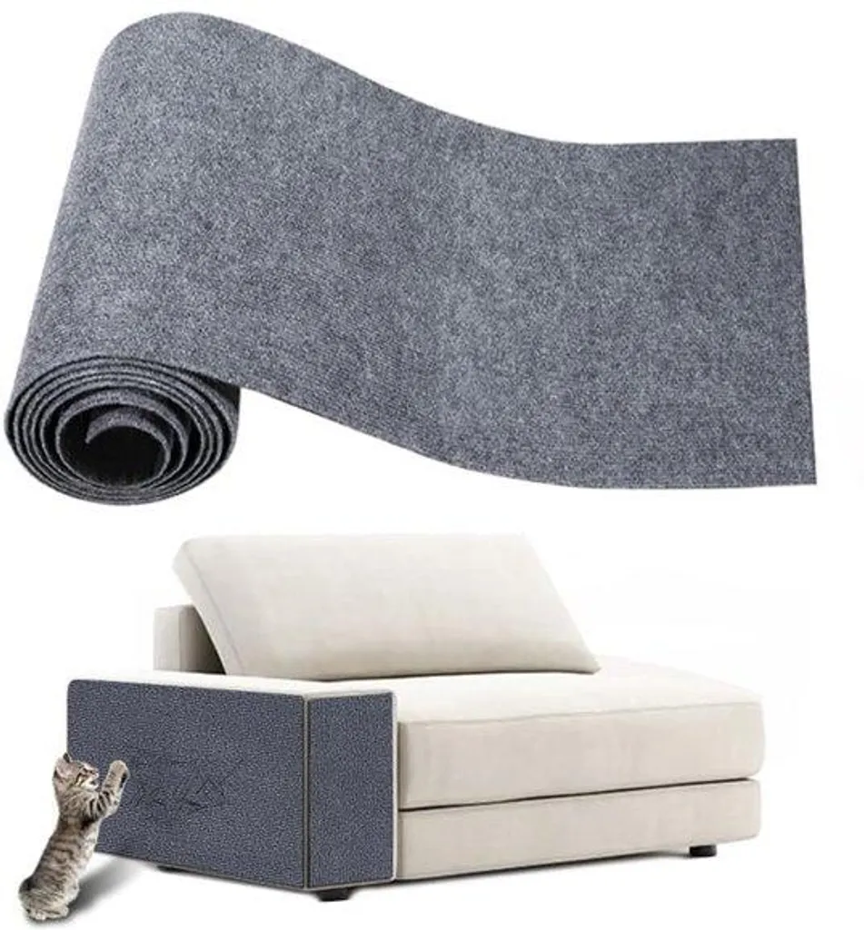 Anti-griffures chat tapis adhésif 3m gris clair pour protection meuble