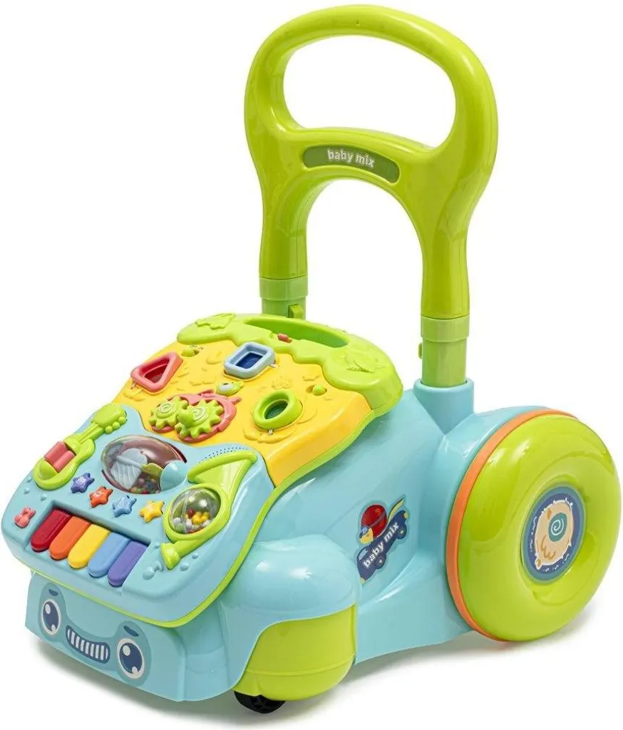 Marcheur Bleu Baby Mix Réglable - Trotteur Confortable et Silencieux