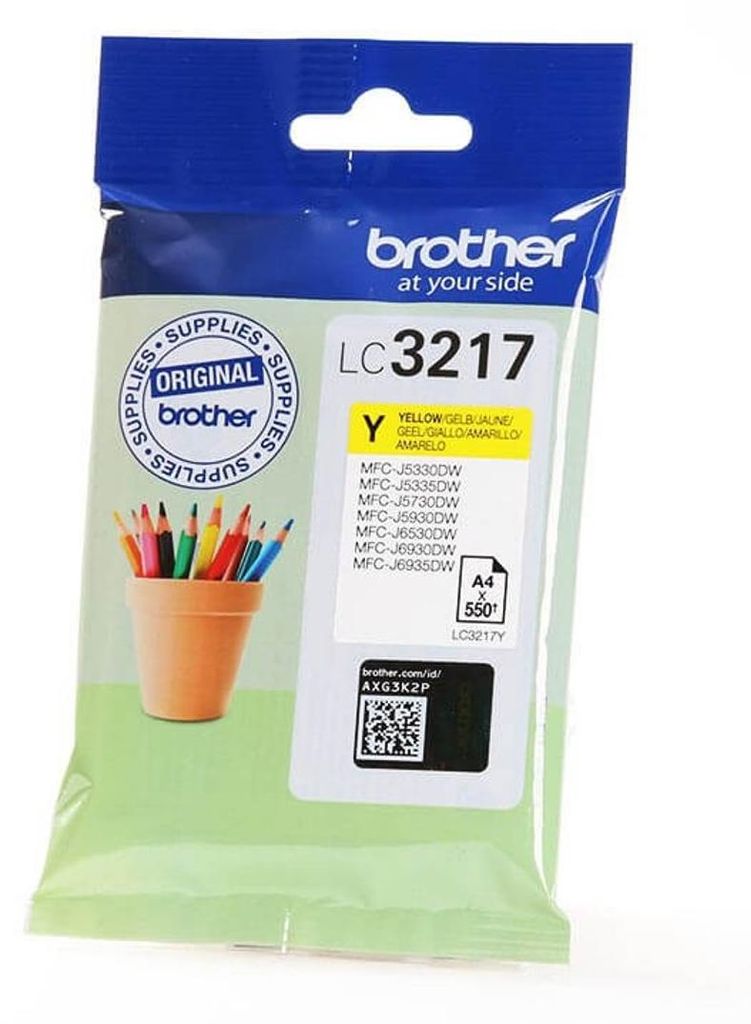 Brother  LC3217Y Gelb  Original Tinte 550 Seiten Produktbild 