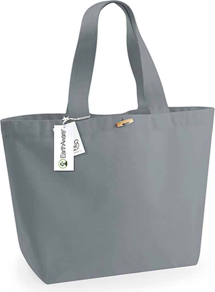 Westford Mill W855 | EarthAware Organic Marina Tote XL 40 x 39 x 19 cm - Farbe: Pure Grey - Größe: One Size