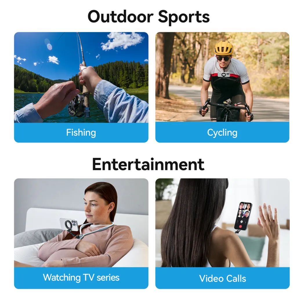 Support smartphone mains libres pour vlog et vidéo à la première personne