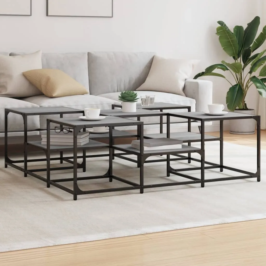 Maison Exclusive Tavolino 121x121x40 cm Grigio Sonoma Robusto
