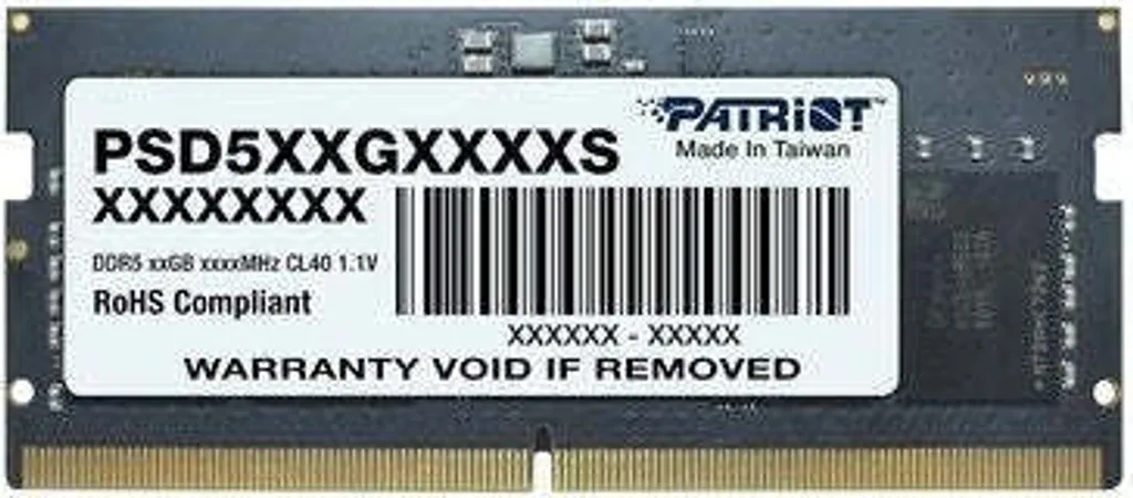 RAM Patriot Signature 8 Go DDR5 4800 MHz SODIMM Stable et Rapide