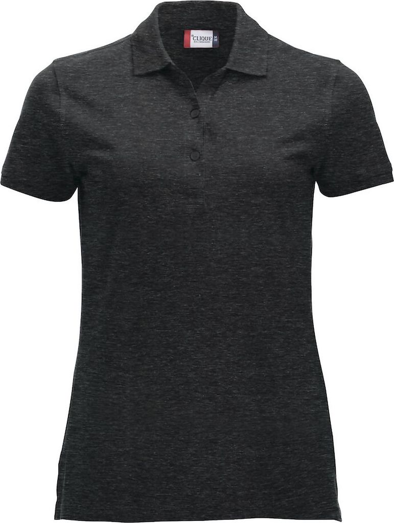 CliQue Damen Regular Fit Poloshirt,Grey (Anthracite Melange), 42 EU (Herstellergröße:X-Large)