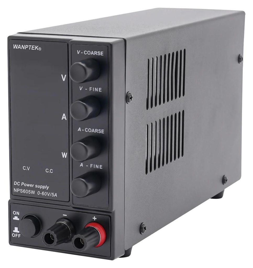 Labornetzgerät NPS605W - DC Netzteil - 60 V 5 A - regelbare Spannung und Stromstärke - digitales LED Display - schwarz