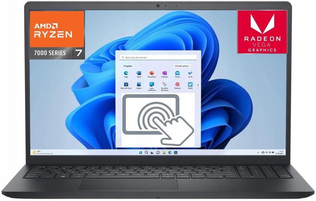 Laptop Dell Inspiron Ryzen 7 7730U 15.6" FHD TouchScreen Zdjęcie produktu 